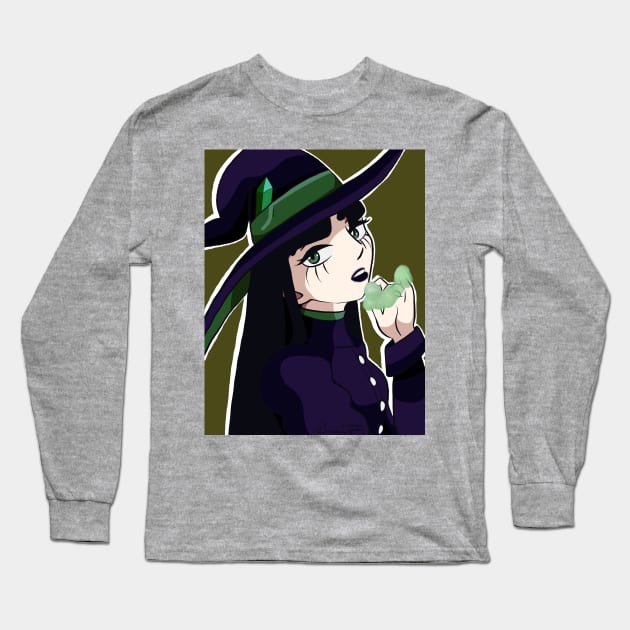 Emerald Witch Long Sleeve T-Shirt by Boyanton Designs